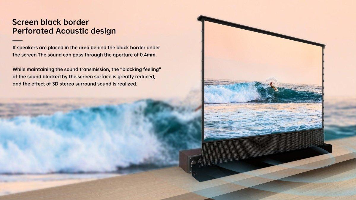Vividstorm S PRO P PLUS (Motorized Tension floor rising screen made for Ultra short throw laser projectors)
