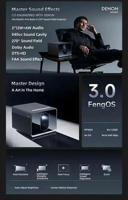 Formovie X5 4k Laser Projector with 4500 ANSI/ Denon Sound