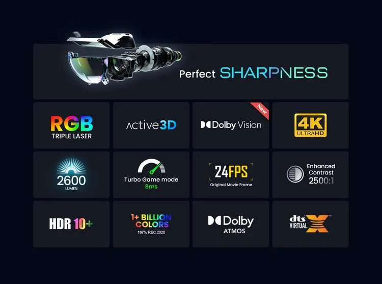 AWOL VISION 4K LTV-2500 3D Triple Laser Projector