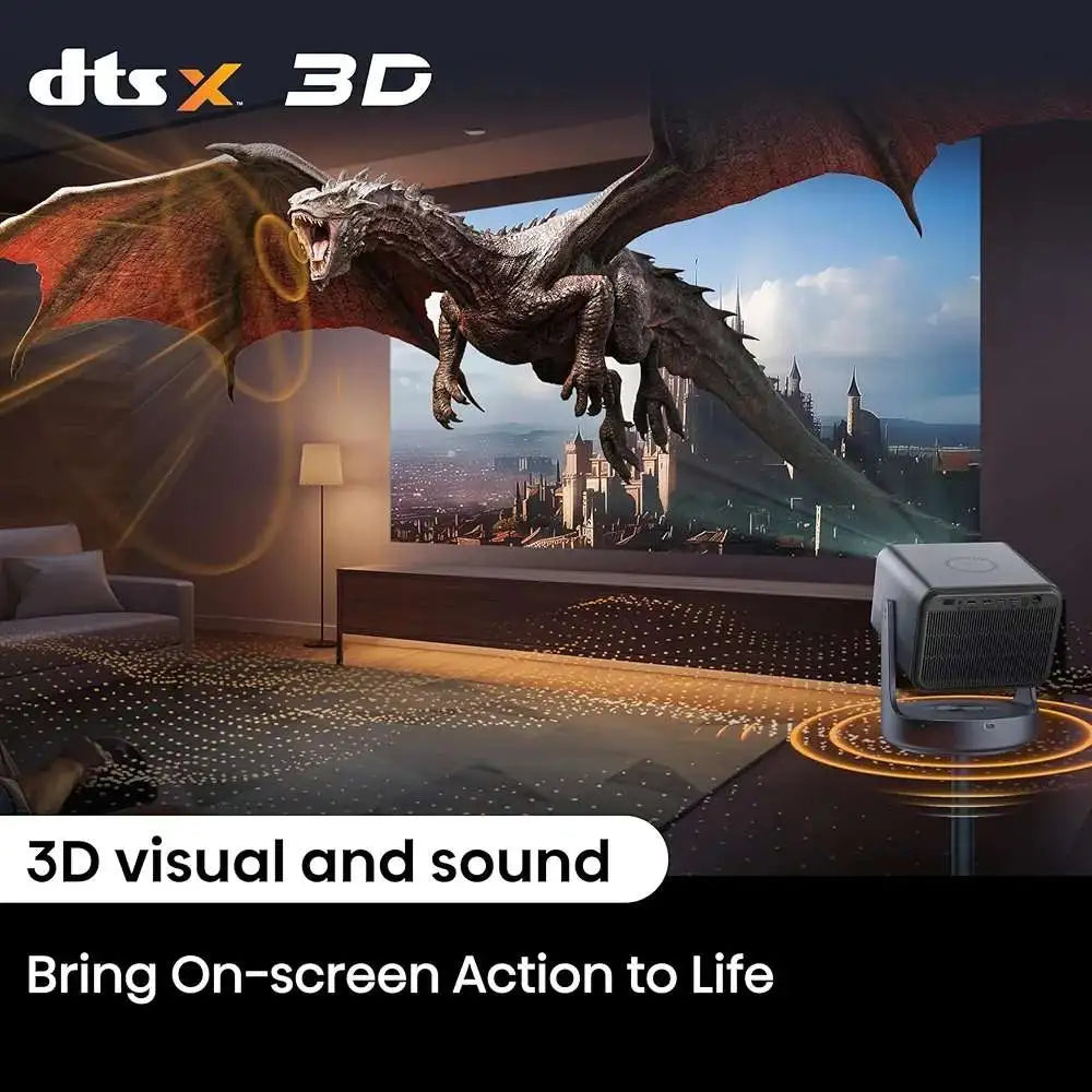 Hisense C2 Ultra 4K UHD Triple Color RGB Laser Portable Mini Projector, 65”~300″, 3000 ANSI Lumens, 110% BT.2020 Wide Color Gamut, Dolby Vision, Sound by JBL, Netflix, WIFI 6E Global Version
