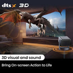 Hisense C2 Ultra 4K UHD Triple Color RGB Laser Portable Mini Projector, 65”~300″, 3000 ANSI Lumens, 110% BT.2020 Wide Color Gamut, Dolby Vision, Sound by JBL, Netflix, WIFI 6E Global Version