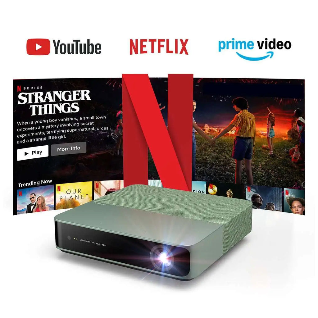 WEMAX S5 Smart Laser Projector — Netflix Licensed, Portable 1080P HDR10 Home Theater