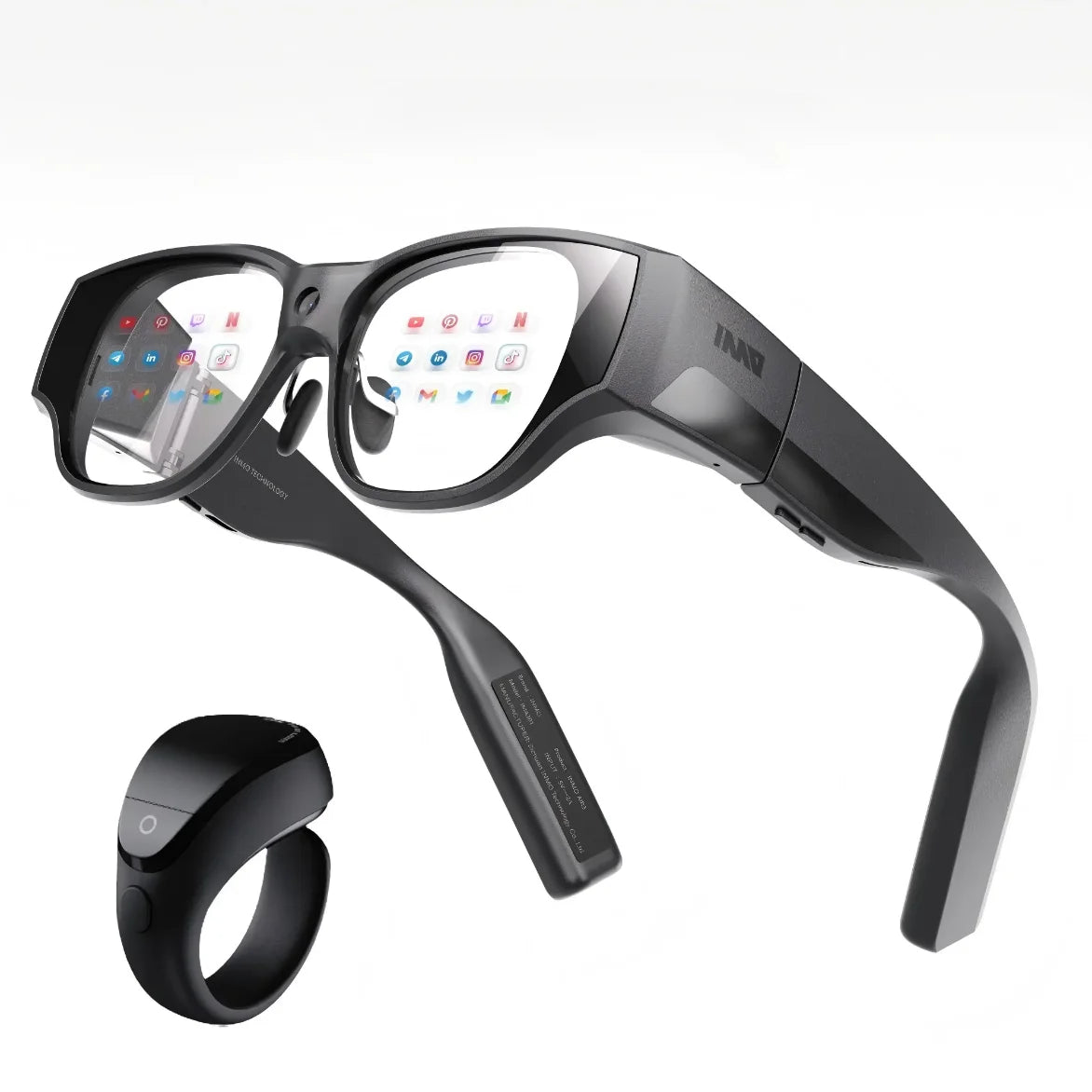 INMO AIR3 Smart AR Glasses Micro-OLED 36 FOV 150″ Virtual Screen Built-in Processor Al Assistant Camera Recording