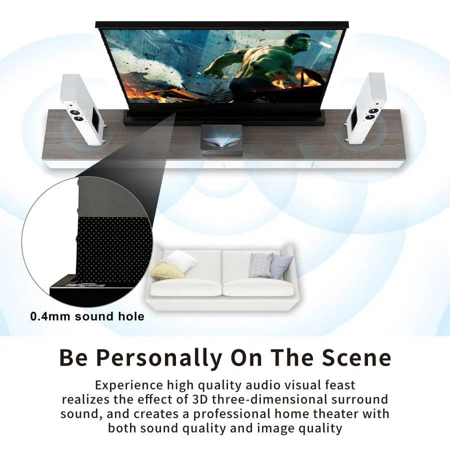 Vividstorm S PRO P PLUS (Motorized Tension floor rising screen made for Ultra short throw laser projectors)