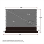 Vividstorm S PRO P PLUS (Motorized Tension floor rising screen made for Ultra short throw laser projectors)