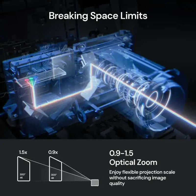Valerion Vision Master Pro 2: 4K Triple Laser Projector, 3000 Lumens