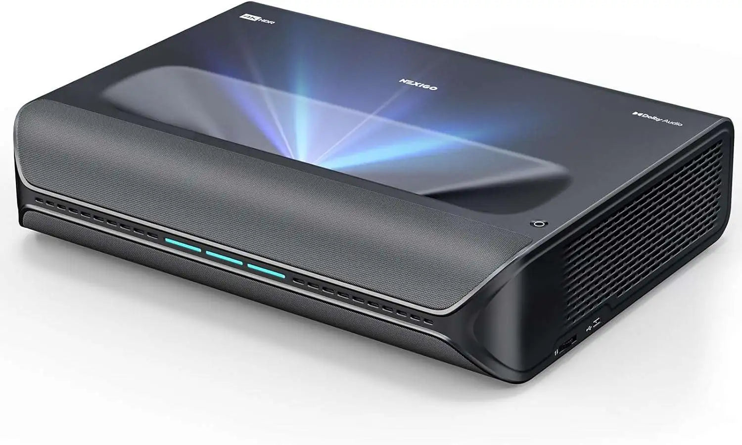 NexiGo Aurora Pro, Ultra Short Throw 4K Tri-Color Laser Projector, 2400 Lumens with Dolby Vision & Atoms