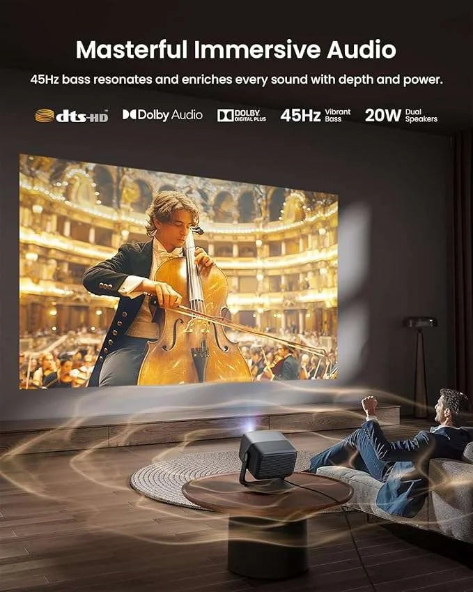 JMGO N1S Ultra 4K Triple Laser Projector with WiFi 3000 ANSI Lumens