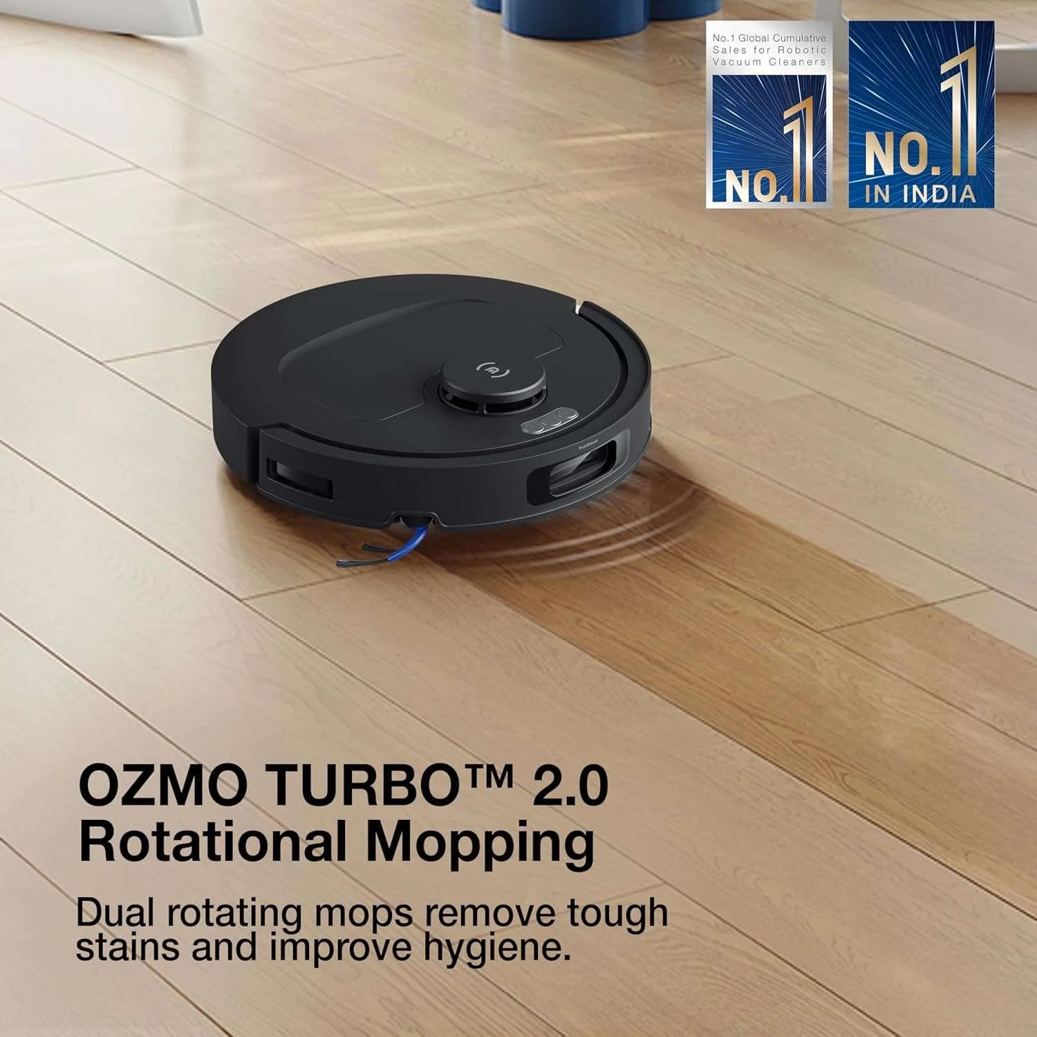 ECOVACS Deebot N50 PRO Omni 2 in 1 Robotic Vacuum Cleaner & Mop, 2026 New Launch 25000 Pa Suction, Self-Emptying Omni-Station, Zerotangle 3.0, Hot Air-Drying, Auto-Lift Mop On Carpet, Upto 300 Mins