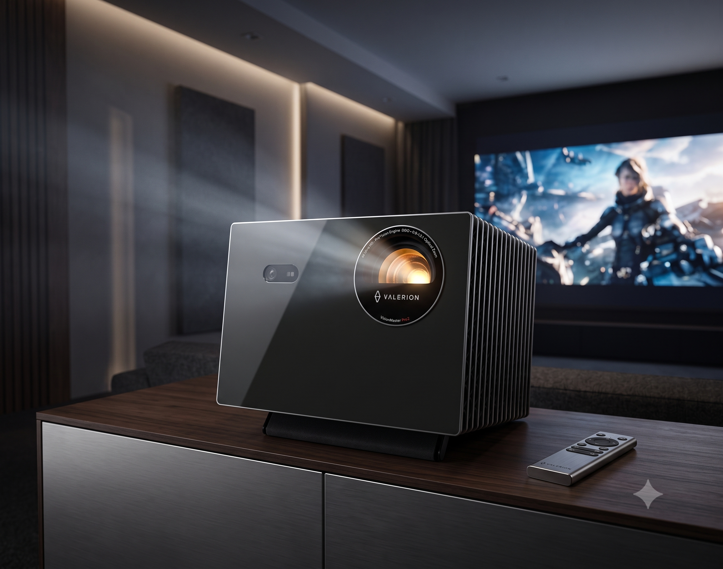 Valerion Vision Master Pro 2: 4K Triple Laser Projector, 3000 Lumens
