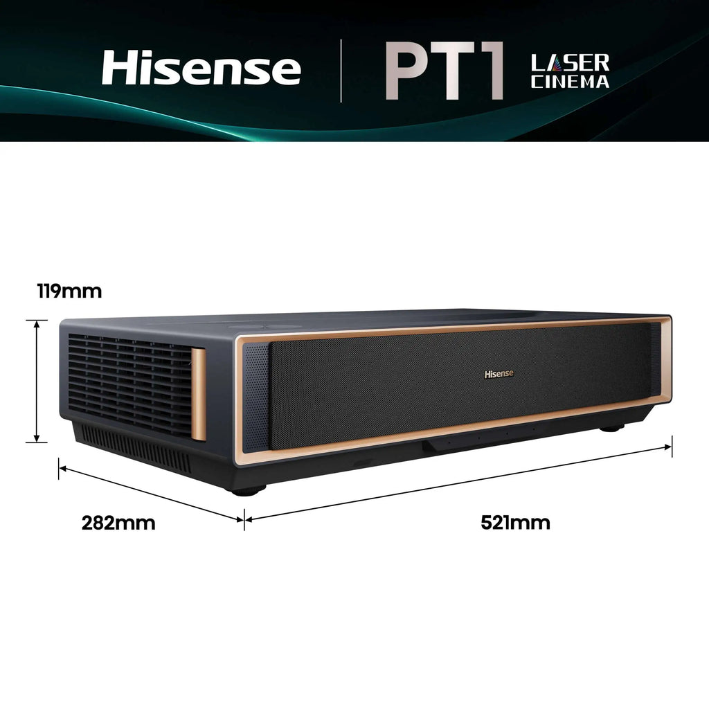 Hisense 80”-150” PT1 4K Tri Chroma Laser Cinema