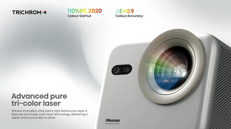 Hisense M2 Pro 4K UHD Triple Laser Smart Mini Projector (Up to 200″)